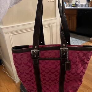 Elegant Pink Coach Bag
